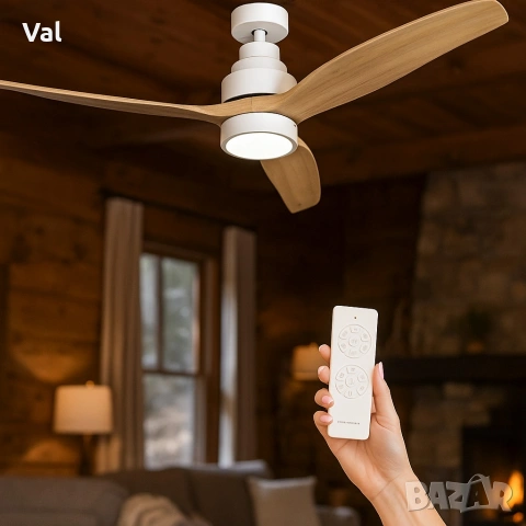 Таванен вентилатор с LED светлина -50% отстъпка - Brizy Bright Ceiling Fan, снимка 7 - Вентилатори - 54544475