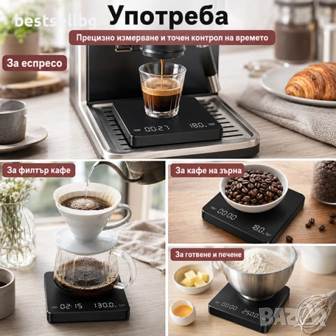 Професионална малка кухненска електронна везна за кафе готвене кухня, снимка 3 - Други инструменти - 48376853