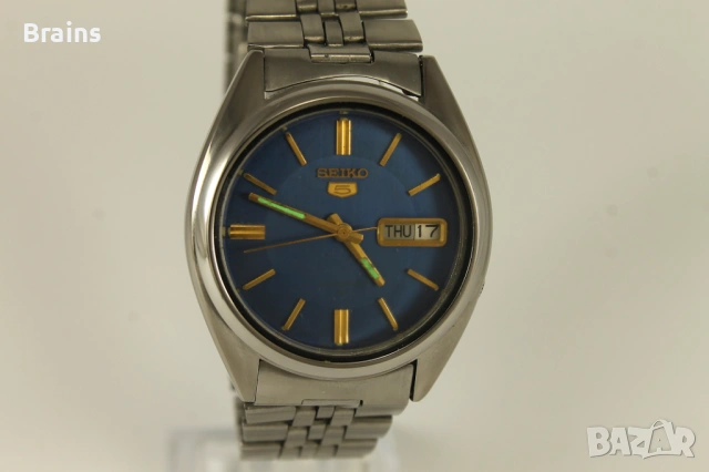 Мъжки Ръчен Стоманен Часовник SEIKO 5 Automatic Japan, снимка 4 - Мъжки - 54381033