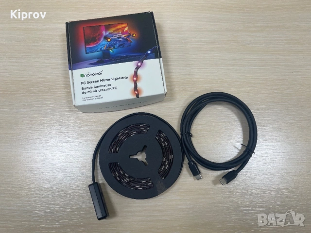 💡 Nanoleaf PC Screen Mirror Lightstrip – RGB IC LED лента за монитор до 32″, снимка 3 - Лед осветление - 53997966