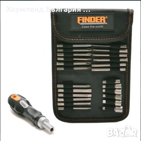 Комплект инструменти FINDER 26/58 части с накрайници за отвертки