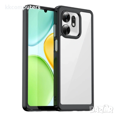 Прозрачен TPU+Акрил Калъф за Honor X6d 5G - Airbag, Антиотпечатък, 5 цвята