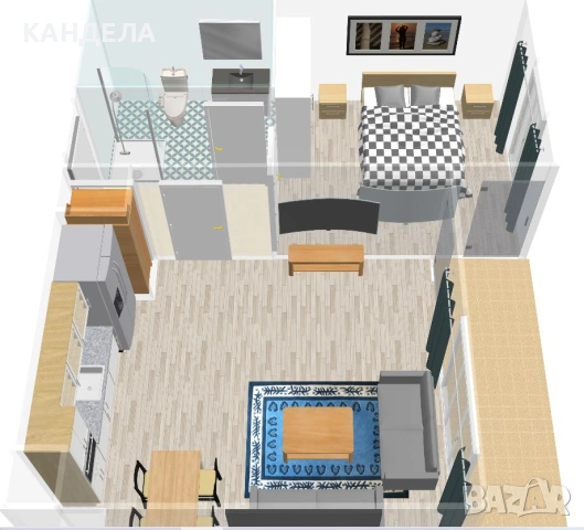 Двустаен апартамент, кв. Беломорски, снимка 7 - Апартаменти - 54688295