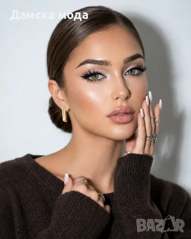 Геометрични златни обеци „Modern Glow“