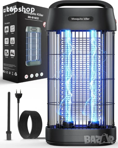 Чисто нова мощна Електрическа Лампа против Комари и Насекоми OQCSUAT (3000V, UV 16W, Водоустойчива.., снимка 2 - Друга електроника - 54734250