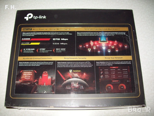 TP Link AX11000 Gaming Router WiFi 6 Archer AX11000 нов, неразопакован, снимка 2 - Рутери - 54410946