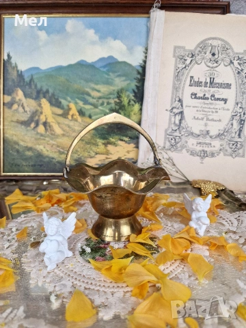 Месингова кошничка , снимка 3 - Декорация за дома - 54318686