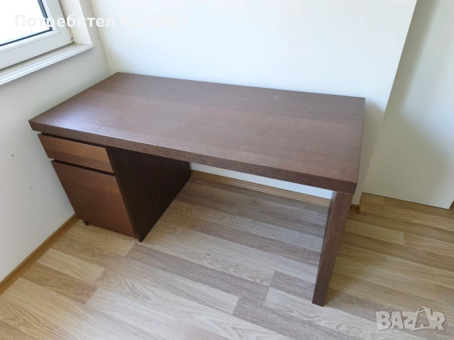 IKEA MALM бюро, черно-кафяво