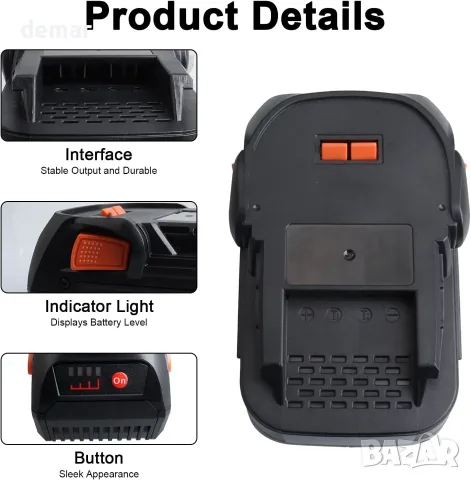 Резервна батерия 18 V 5000 mAh за AEG и RIDGID, снимка 7 - Други инструменти - 55330334