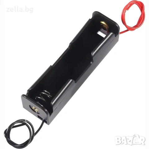 Комплект 5 броя държачи за батерия 18650 3.7V с изводи – 1 слот, PP пластмаса, за Arduino, LED 10486, снимка 10 - Друга електроника - 54706396