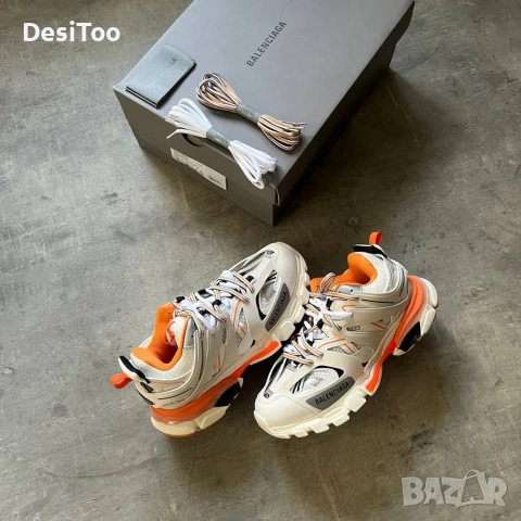 Balenciaga Track – White & Orange , снимка 2 - Маратонки - 54305962