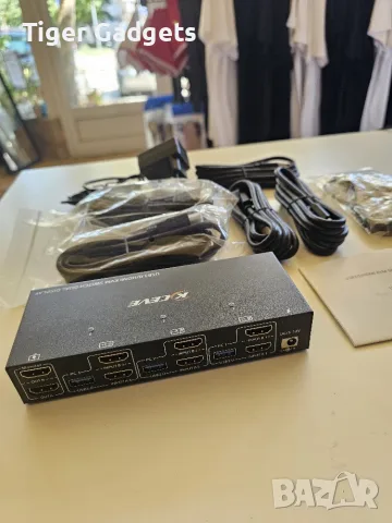 Kceve KVM302AS KVM суич за 3 компютъра и 2 монитора, 4K@60Hz, USB 3.0, EDID, HDMI, снимка 9 - Кабели и адаптери - 55559074