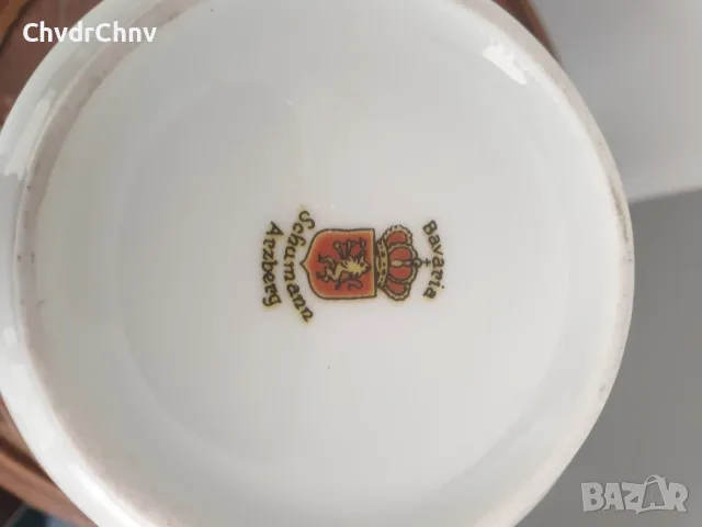 Schumann Arzberg 28см/Бавария ШУМАН стара немска порцеланова ваза с капак/урна, снимка 6 - Вази - 55578310
