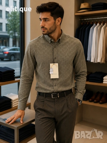 мъжки ризи с дълъг ръкав Gucci Hugo boss armani , снимка 15 - Ризи - 55231866