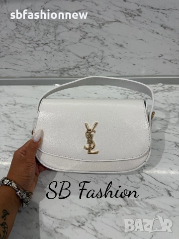 Ysl дамска чанта, черна, бежова и бялА, снимка 12 - Чанти - 55040097