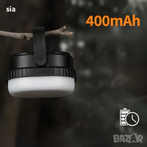 Къмпинг лампа, мини, 400 mAh, 6.5 см, снимка 3 - Къмпинг осветление - 54954160