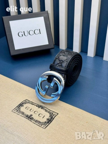 колан от естествена кожа в кутия Gucci 4см