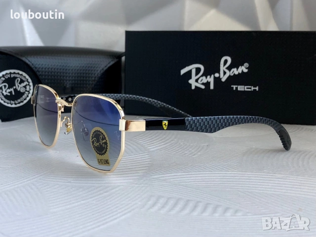 Ray Ban Ferrari 2 цвята мъжки слънчеви очила минерално стъклоло дамски унисекс, снимка 11 - Слънчеви и диоптрични очила - 55148894