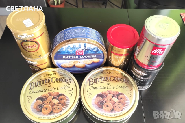 Метални кутии от кафе и бисквити, снимка 3 - Колекции - 54246493