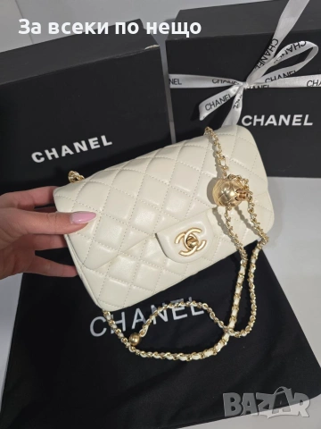 Chanel Flap Bag gold square Дамска Чанта От Естествена Телешка Кожа Код Brand Luxury Fashion28, снимка 2 - Чанти - 54960930