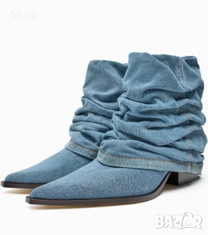 Боти на ток на Zara , снимка 2 - Дамски боти - 54030900