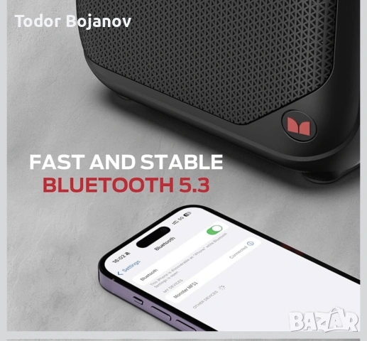 Monster MFS 1 Portable Bluetooth Speaker, Wireless Bluetooth, снимка 8 - Bluetooth тонколони - 55223050
