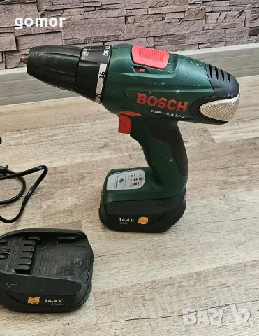 Акумулаторен винтоверт Bosch PSR 14,4 LI-2 – 2 батерии, зарядно и куфар, снимка 3 - Винтоверти - 55381399