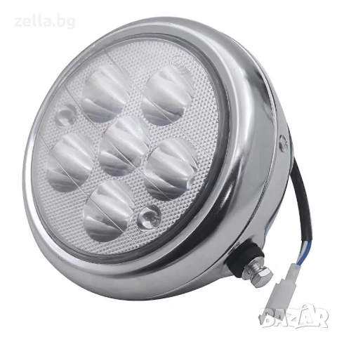Кръгъл LED фар 5 инча за електрически скутер Citycoco, Harley, мотоциклет и ATV 12V-80V 50000ч 10423