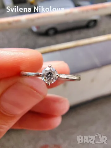 Годежен пръстен Virtuosa – естествен диамант 0.15 ct, снимка 2 - Пръстени - 55414113