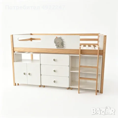 Детско  легло от МДФ  И Дърво , снимка 2 - Мебели за детската стая - 55695826
