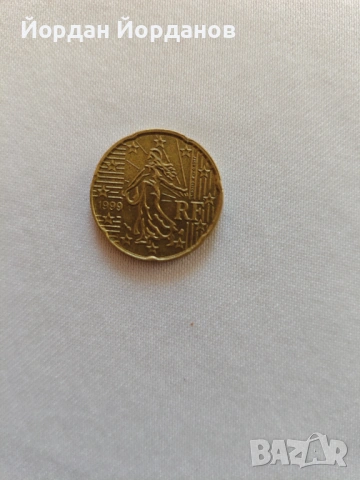 20 евро цента Франция 1999 г.