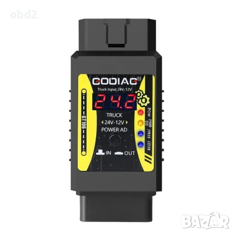 GODIAG OBD2 Heavy Duty адаптер за камиони от 24V към 12V, снимка 5 - Аксесоари и консумативи - 55008565