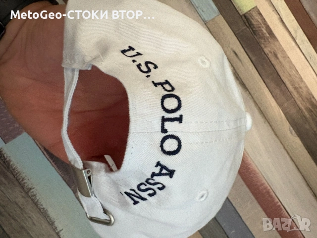 Бяла шапка с козирка U.S. Polo Assn. – Оригиналн, снимка 2 - Шапки - 54426689