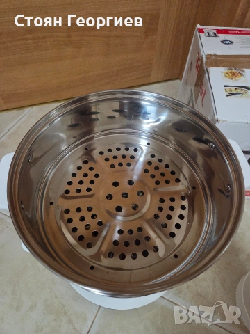 Уред за готвене на пара Tefal - VC145130, 900W 6литра, 2 зони, бял, снимка 4 - Мултикукъри - 55161308