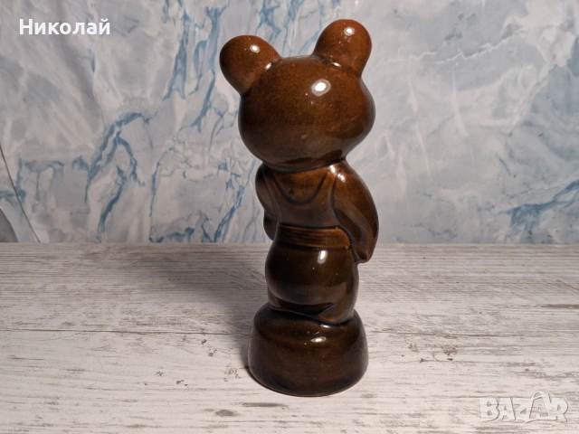 Съветска Руска Керамична Фигура Мечето Миша Олимпиада Москва 80, снимка 6 - Антикварни и старинни предмети - 54617486