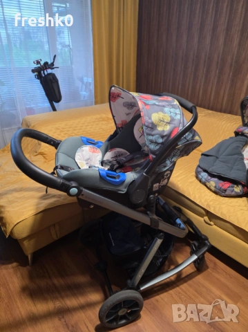 3 в 1 Cosatto Giggle Quad бебешка количка - Hare Wood, снимка 17 - Детски колички - 54593585