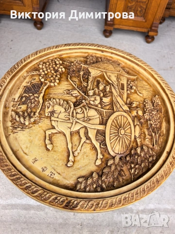 Азиатска маса резбована, снимка 5 - Антикварни и старинни предмети - 55044615