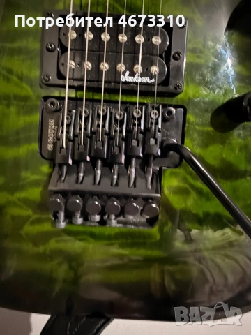 Jackson js32q transparent green burst електрическа китара, снимка 4 - Други - 54662896