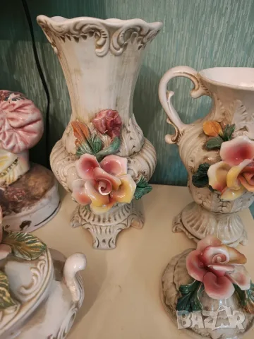 Capodimonte  порцеланов комплект стара ръчна изработка , снимка 10 - Декорация за дома - 55303678
