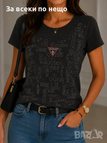 Guess Дамска Тениска👕Дамска Блуза С Къс Ръкав Гес - Различни Цветове И Модели Код A1615, снимка 2 - Тениски - 55356670