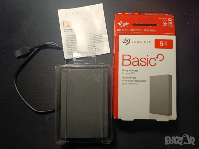Seagate Basic Portable 5TB / външен хард диск / USB 3.0, снимка 2 - Външни хард дискове - 54512341