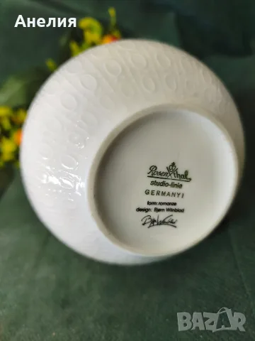 Rosenthal ваза със златни цветя , снимка 7 - Вази - 55388479