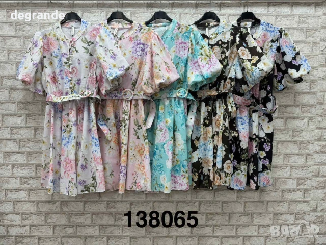 🎀Кукленски Модел Рокля с Буфан Ръкави във Флорални Мотиви, снимка 6 - Рокли - 55005011