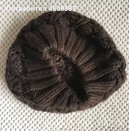 Кафява зимна шапка, снимка 5 - Шапки - 54358963