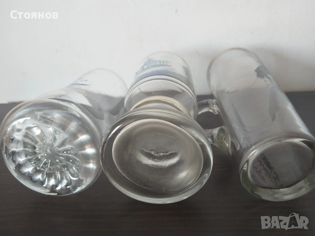 Стъклени цветни чаши от соца,за вода безалкохолно бира. , снимка 16 - Чаши - 54566115