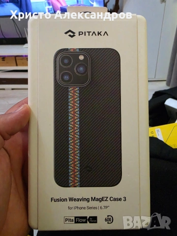 Кейс Pitaka Fusion Weaving MagEZ Case 3 за iPhone 14 Pro Max (6.7"), 600D Арамид #30, снимка 5 - Калъфи, кейсове - 54544068