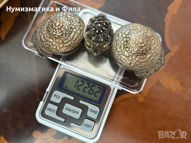 Сребърни момински пафти с филигран от Карлово/ Дъбене, снимка 6 - Антикварни и старинни предмети - 54739771