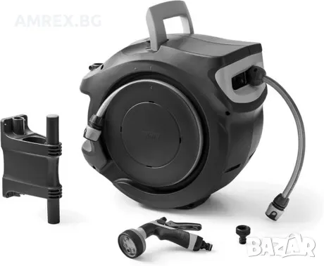 Автоматична стенна макара GF Rewall Globo с 20 м маркуч, снимка 2 - Градинска техника - 55378128
