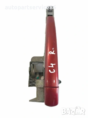 Външна дръжка за предна дясна врата червена за Citroen C4 Coupe (2006) 9656638280