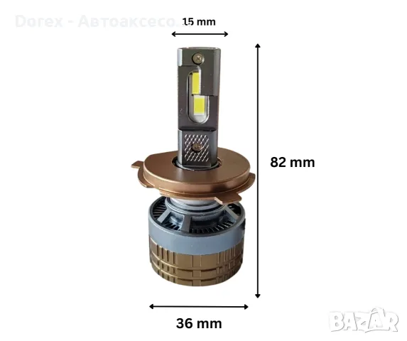 Smart LED крушки H4 (къси/дълги), Dual Color 70W с Bluetooth и CANBUS - 12-24V, снимка 4 - Аксесоари и консумативи - 55432545